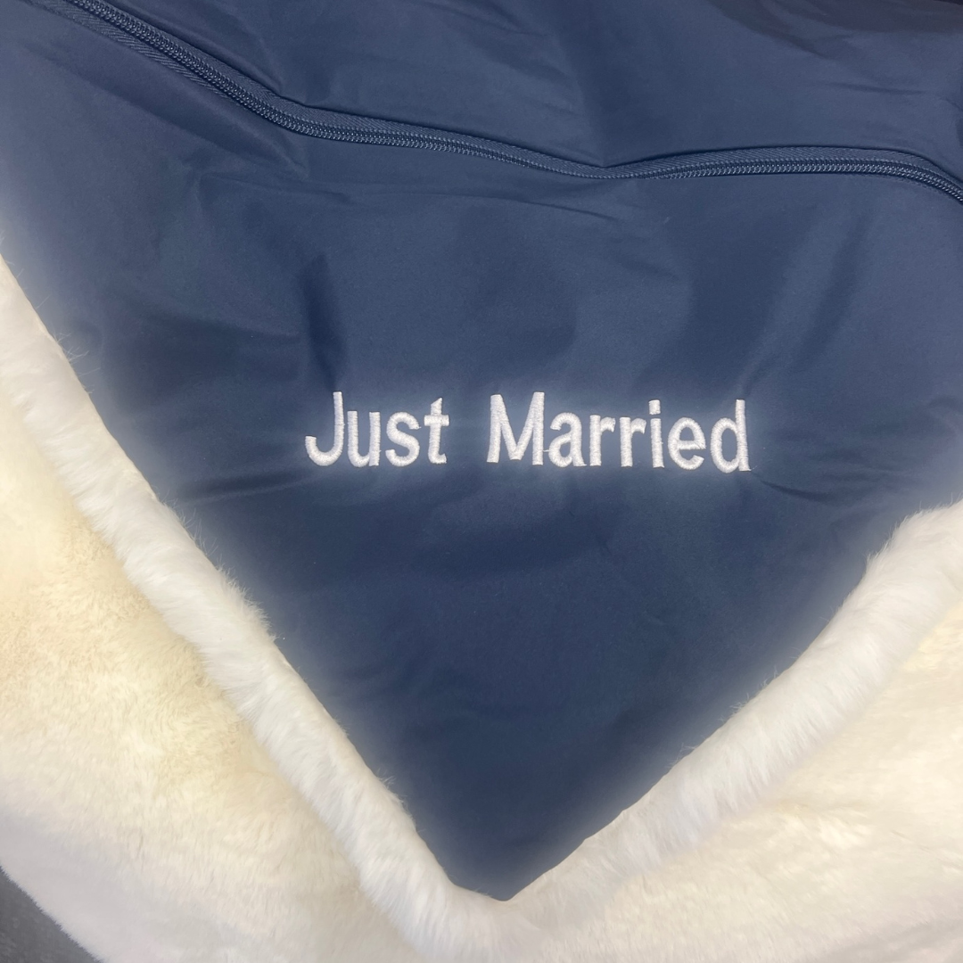 White Original Blanket Just Married FINAL SALE