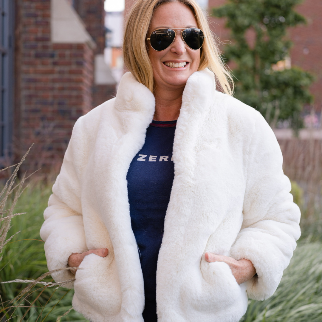 White fur parka womens deals