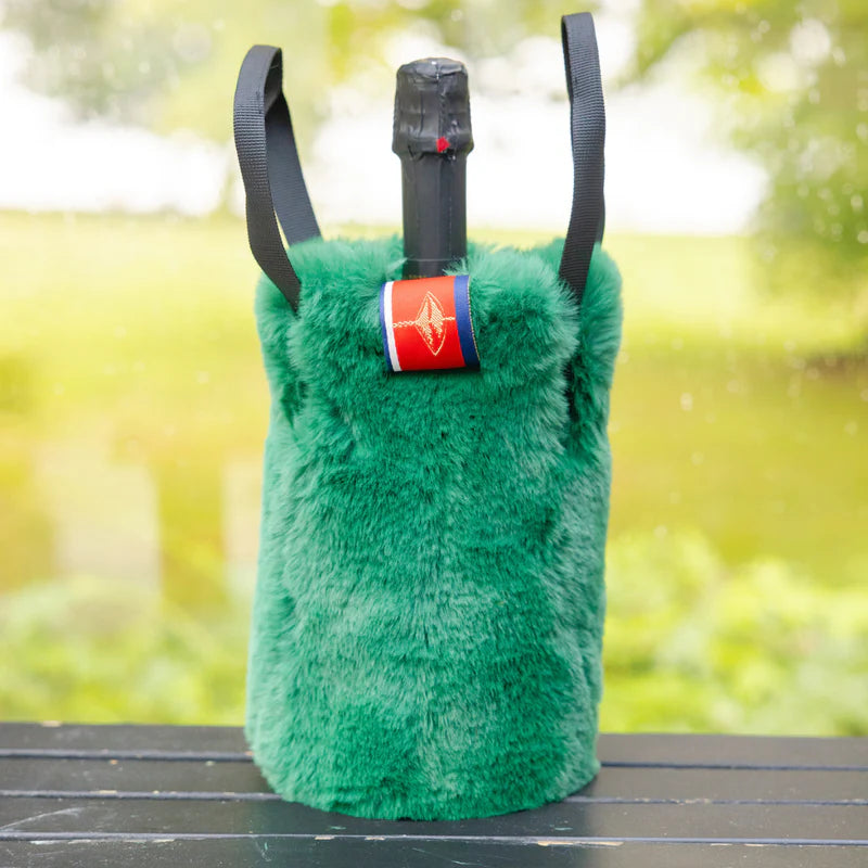 The Rowling Red Faux Fur Wine Tote