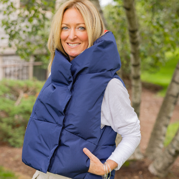 Windproof waterproof puffy vest all season pretty rugged