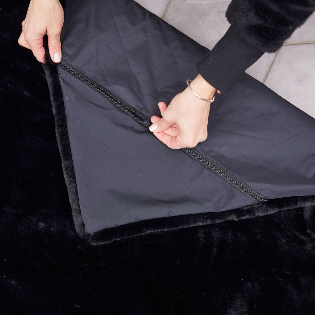 Black Long Lap Blanket