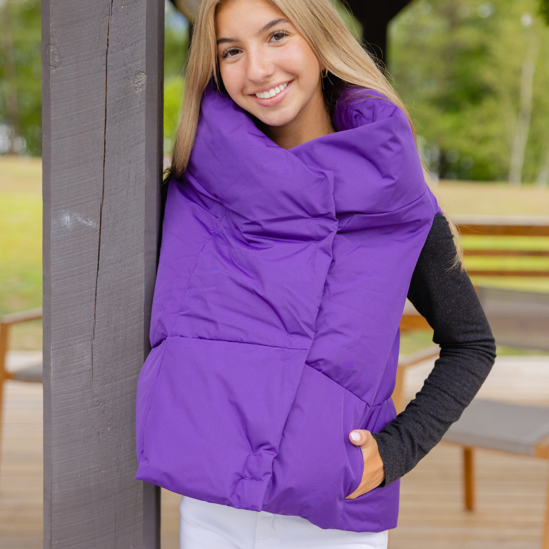 Purple puffy best sale vest