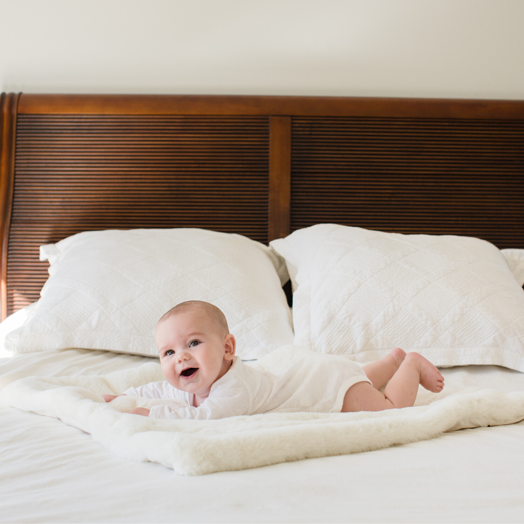 White Faux Fur Baby Blanket