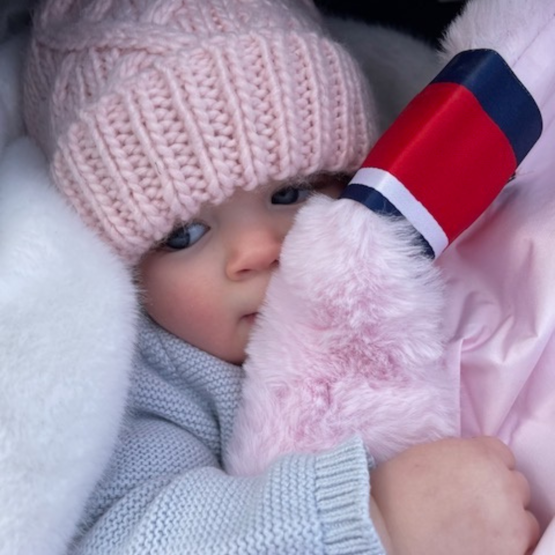 Pink Faux Fur Baby Blanket