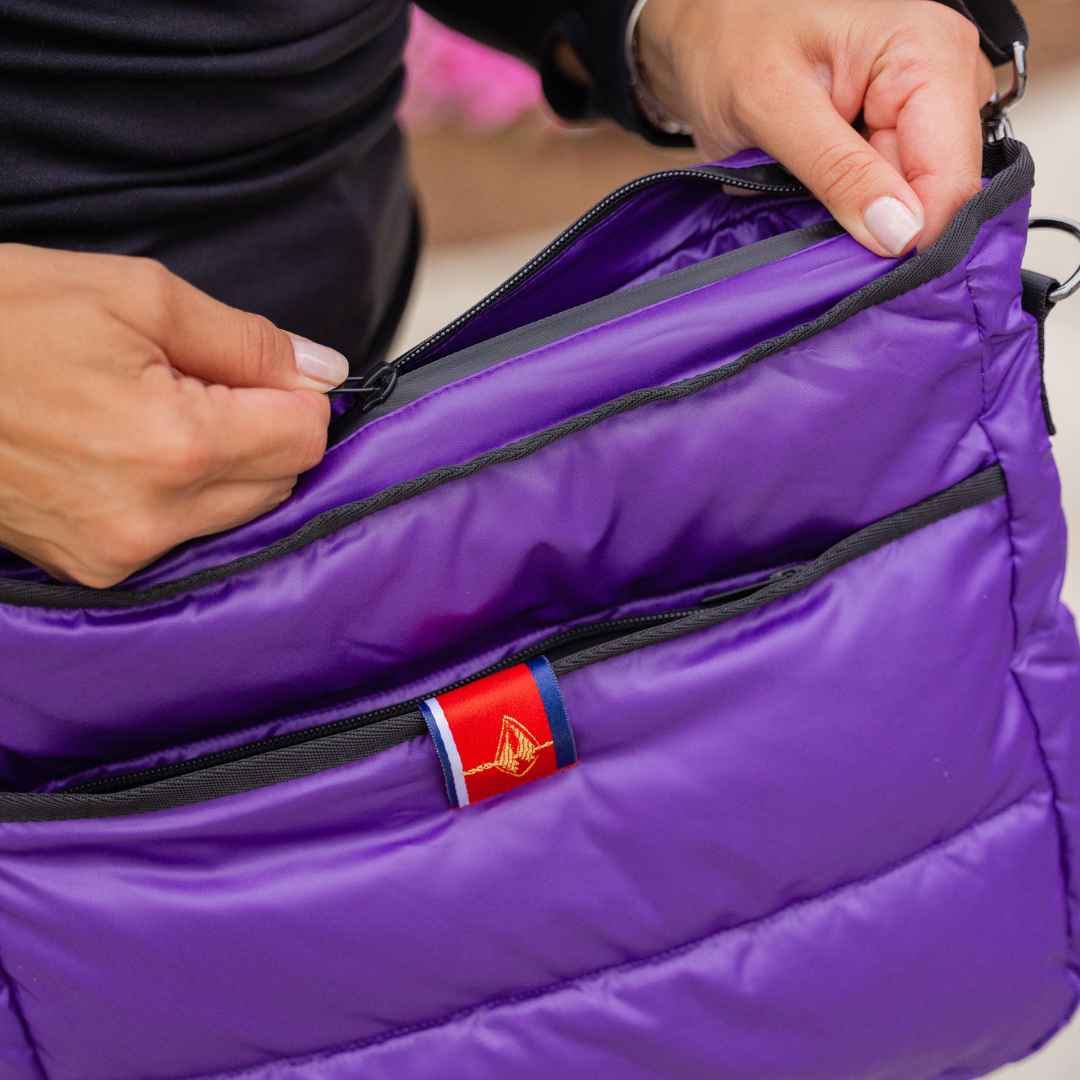 Purple Puffer Bag