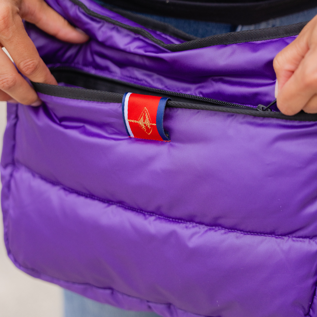 Purple Puffer Bag