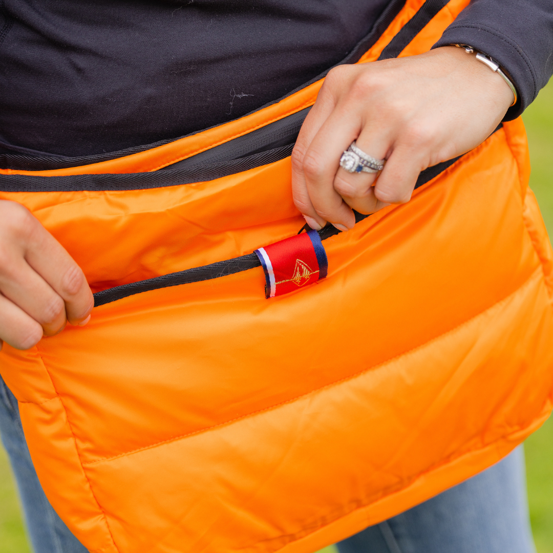 Orange Puffer Bag